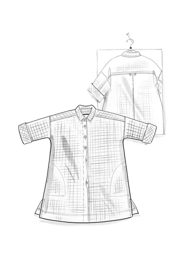 “Pavement” woven shirt tunic in cotton - natural