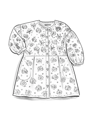 “Sunita” blouse in woven organic cotton fabric - indigo