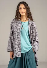 Woven “Olivia” shirt in organic cotton - heron/patterned