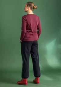 “Stella” organic cotton/elastane jersey trousers - black