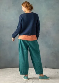 “Pavement” woven pants in organic cotton - rainforest green