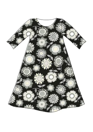 “Sunflower” lyocell/elastane jersey dress - black