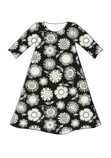 Robe "Sunflower" en jersey de lyocell/élasthanne - noir