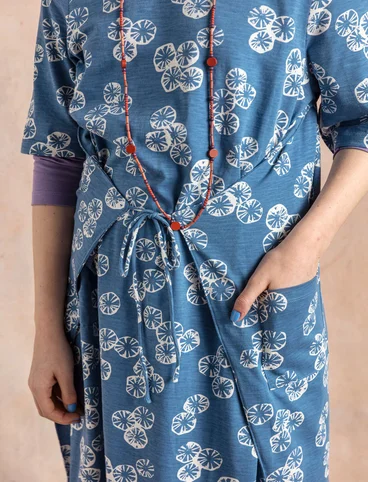 Robe "Corallo" en jersey de coton biologique - bleu lin