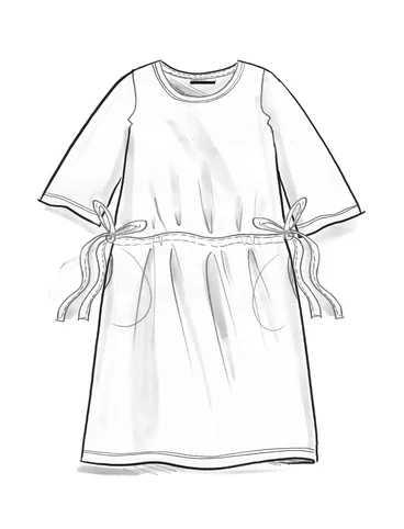 Tricot jurk van biologisch katoen/modal - aquagroen
