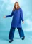 Linen/recycled cotton tunic (brilliant blue M)