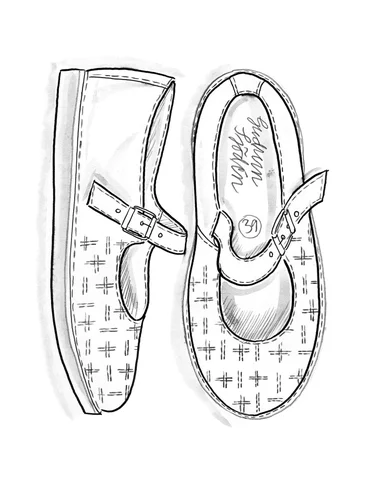 Chaussures à bride “Earth” en nubuck - encre