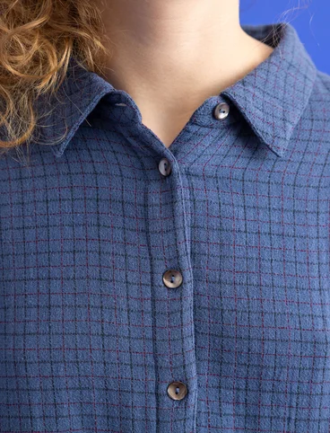 “Field” woven organic cotton shirt - mist blue