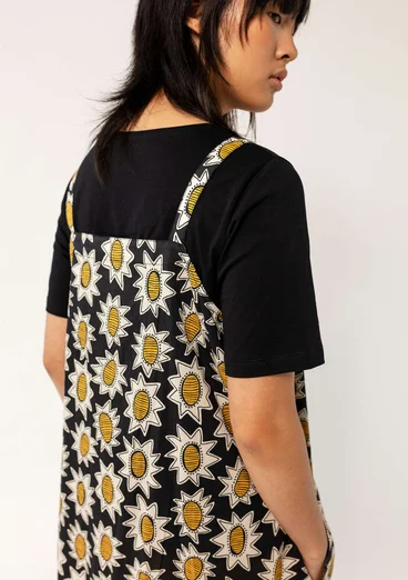 “Afrodite” woven organic cotton dress - black