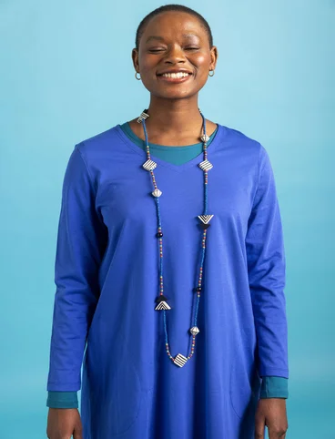 Tunique "Oriana" en jersey de coton biologique/modal - bleu brillant