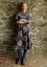 “Hildur” jersey organic cotton dress - black umber