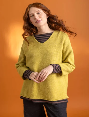 Pullover aus Alpakagemisch - olivenöl-melange