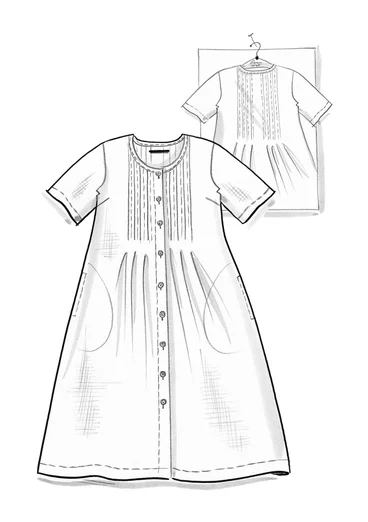 “Seraj” woven dress in linen - light ecru