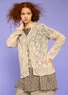 “Luisa” linen/recycled cotton pointelle cardigan (natural/undyed XXL)