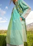 “Madras” woven dress in organic cotton (jade S)