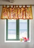 “Olives” curtain valance in organic cotton (light ochre One Size)