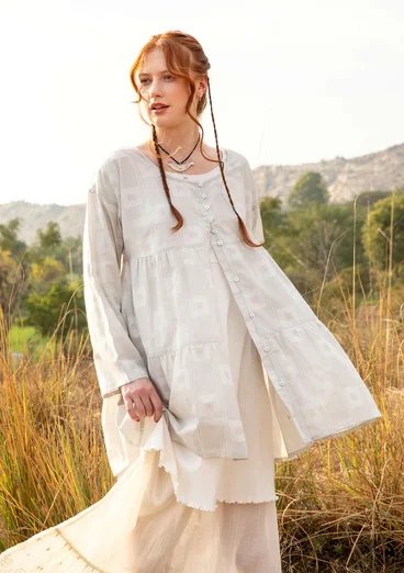 “Cirrus” organic cotton smock blouse - ecru