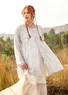 “Cirrus” organic cotton smock blouse (ecru XS)