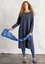 “Mona” jersey dress in cotton/spandex - ink blue