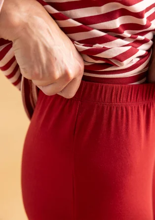 Jersey pants in lyocell/spandex - lingonberry