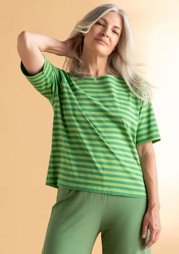 Jersey top in organic cotton - basil/pea green