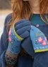 Gants en laine d’agneau (indigo Taille unique)