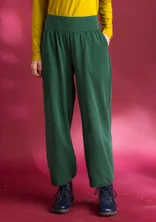 Organic cotton/elastane jersey trousers - dark green