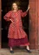Robe "Nepal" en coton biologique tissé (rouge agate M)