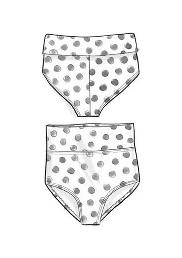 “Sunshine” recycled polyamide/elastane bikini bottoms - pink begonia/patterned