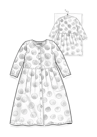 Robe "Stockholm" en coton biologique tissé - gris cendré foncé