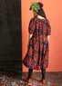 “Great Rose” woven organic cotton/silk dress (black XS)