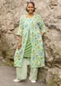 “Stockholm” woven dress in organic cotton (cicada S)