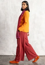 Jersey pants in organic cotton - rooibos