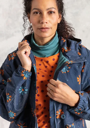 Parka "Fiona" en tissu de polyamide recyclé - indigo/motif