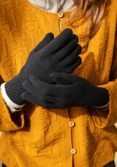 Lambswool gloves - black