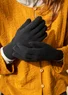 Gants en laine d’agneau (noir Taille unique)