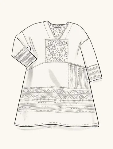 “Amber” woven organic cotton/linen dress - limestone
