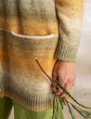  “Bello” long cardigan in alpaca/wool blend - cedar