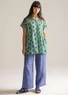 “Suzani” woven organic cotton tunic (mint M)