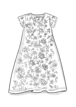 Robe "Peony" en coton biologique/modal - émeraude foncé