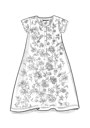 Robe "Peony" en coton biologique/modal - émeraude foncé