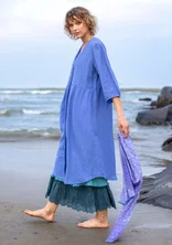 Woven linen dress - blue lotus