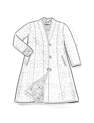 “Kavita” reversible coat in organic cotton - henna