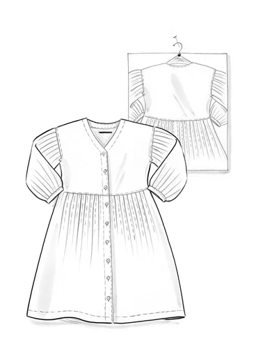 Robe ”Ida” en tissu de laine mélangée - gris cendré