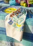 “Olives” organic cotton tea towel (sea blue One Size)