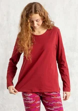 “Mona” jersey top in organic cotton/spandex - lingonberry
