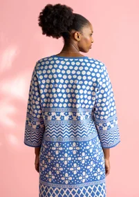 “Inez” recycled/organic cotton dress - arctic blue