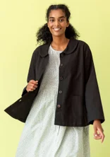 “Daisy” woven organic cotton jacket - black