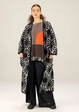 “Midori” long cardigan in organic cotton - black