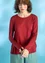 “Luna” long-sleeve top in lyocell/spandex (agate red M)